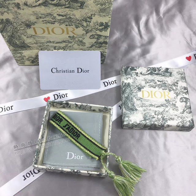 Dior飾品 迪奧經典熱銷款刺繡針織手環 迪奧DIOR編織伸縮流蘇手繩  zgd1227